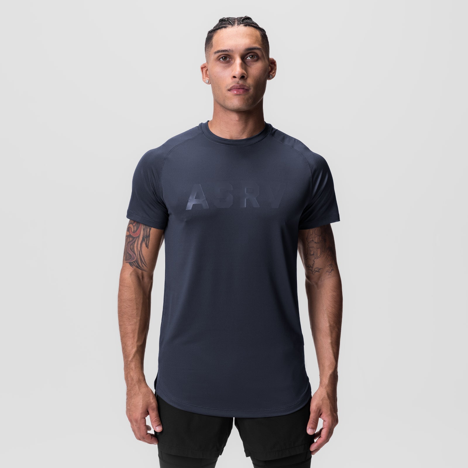 0660. AeroSilver® Established Tee - Navy "ASRV"
