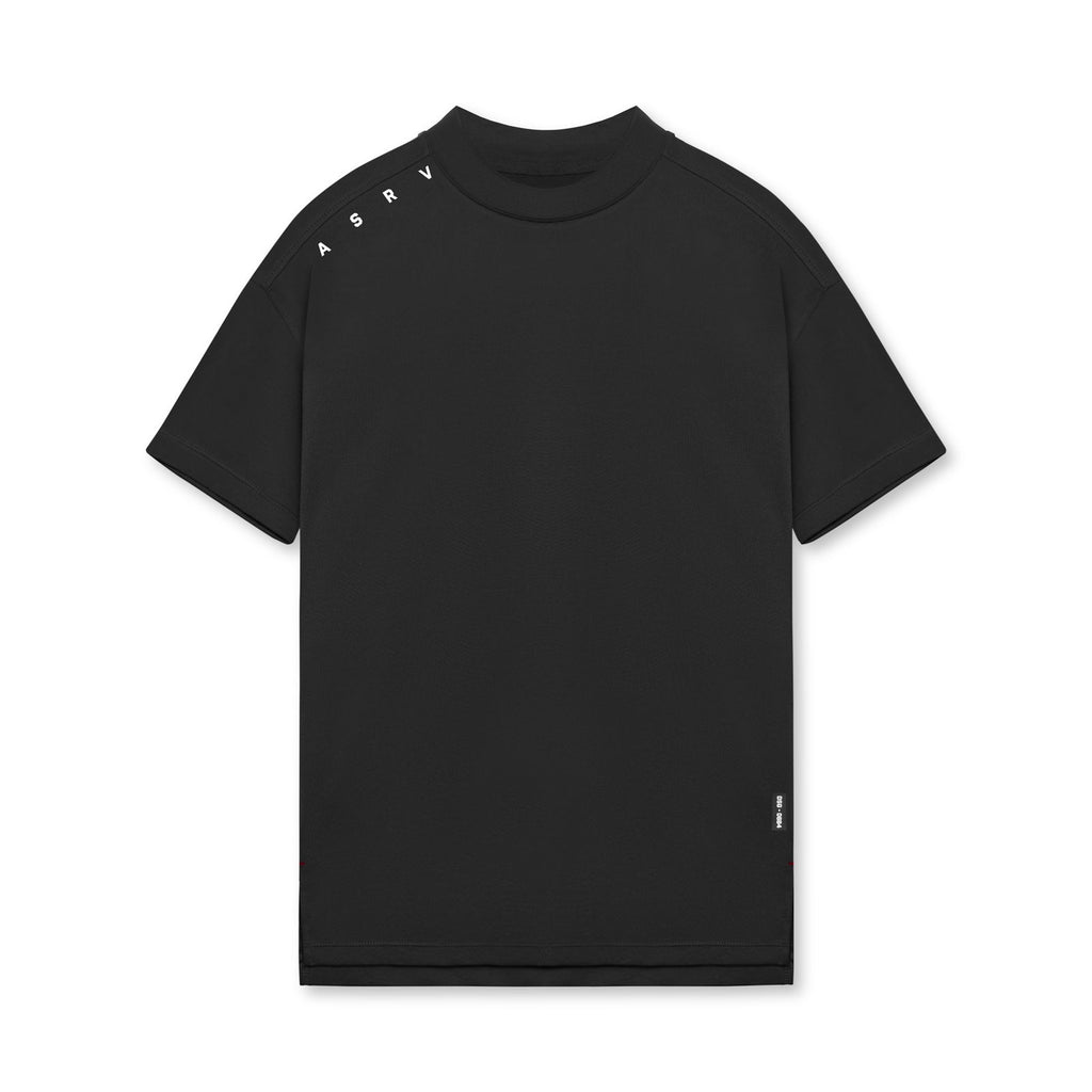 0684. Core Mock Neck Tee - Black