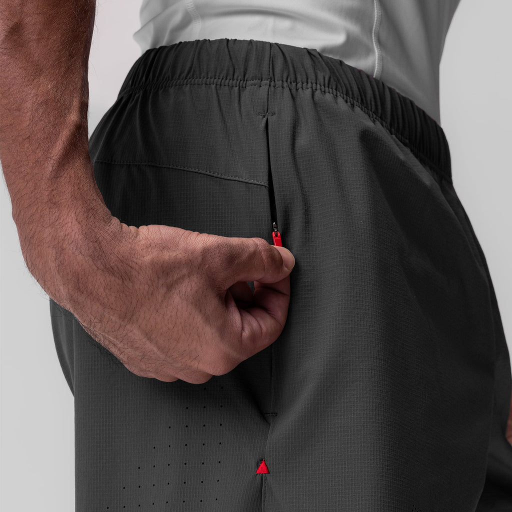 0737. Ripstop 6" Perforated Short - Space Grey