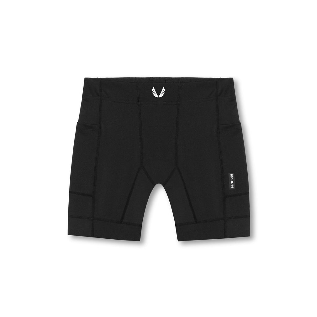 0746. WarpFlexx® Side Pocket 1/2-Length Legging - Black