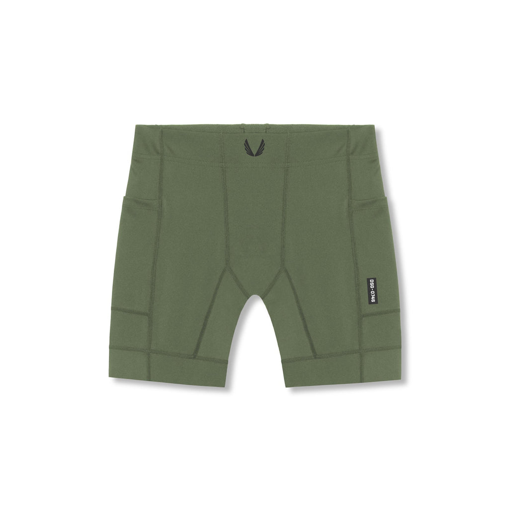 0746. WarpFlexx® Side Pocket 1/2-Length Legging - Olive