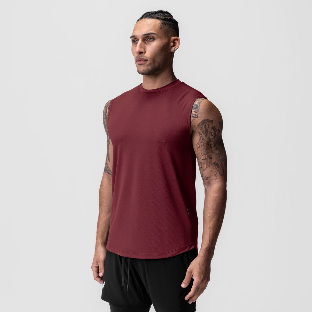0757. AeroSilver® Cutoff Tank - Crimson