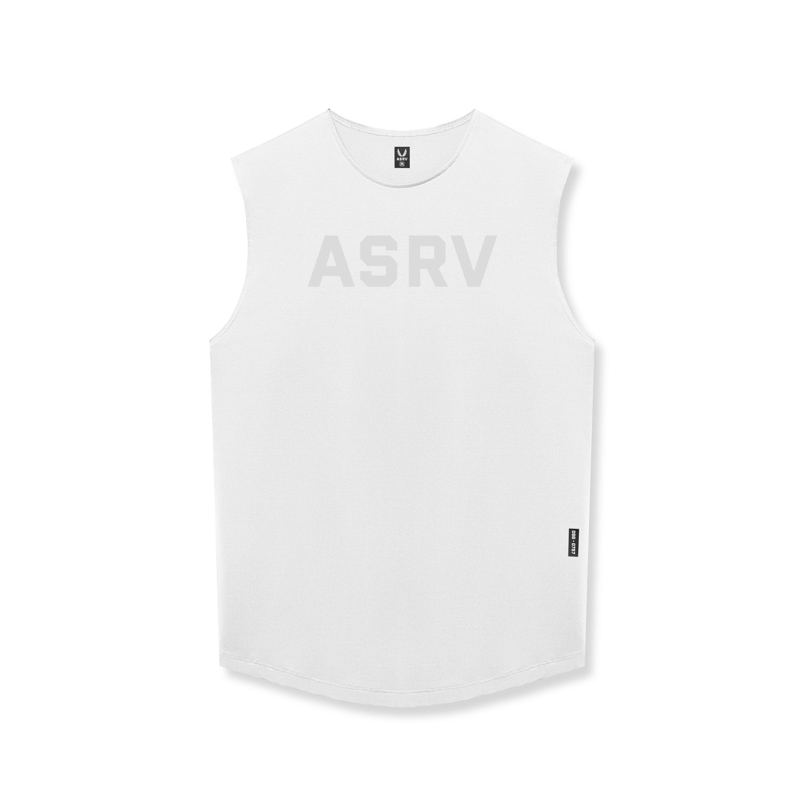 0757. AeroSilver® Cutoff Tank - White "ASRV"