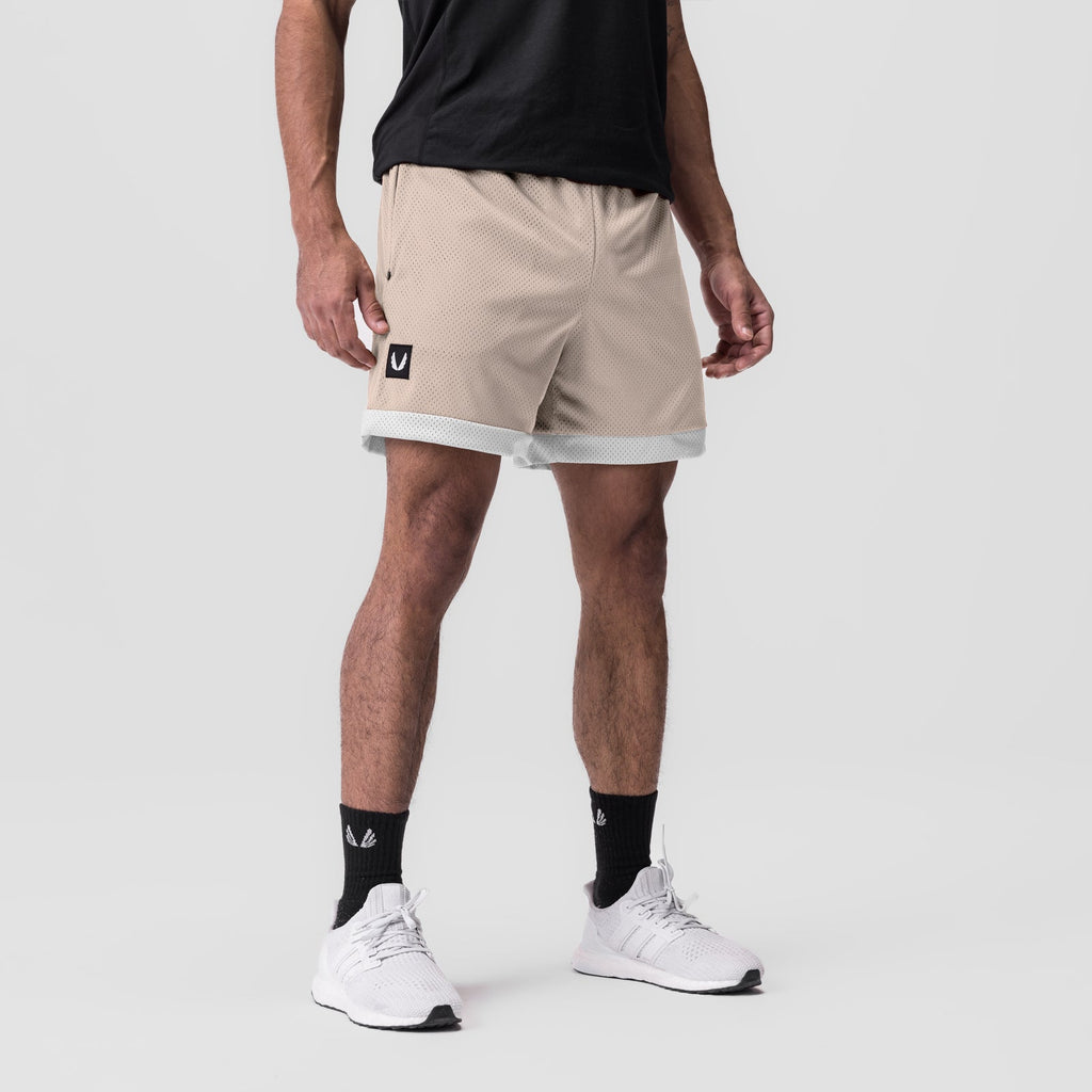 0795. SilverPlus™ Mesh Reversible Short - Beige/White