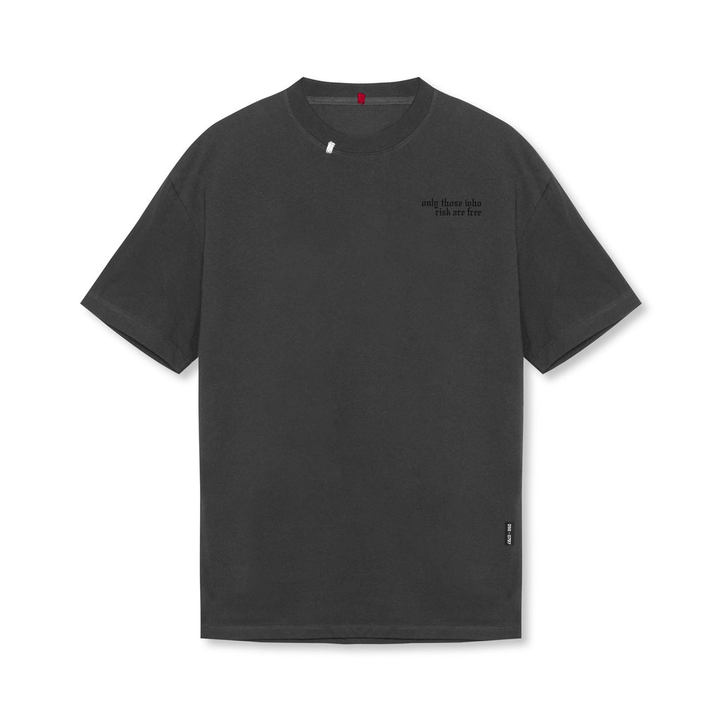 0797. Tech Essential™ Relaxed Tee - Space Grey/Black "Brush Wings/ASRV"
