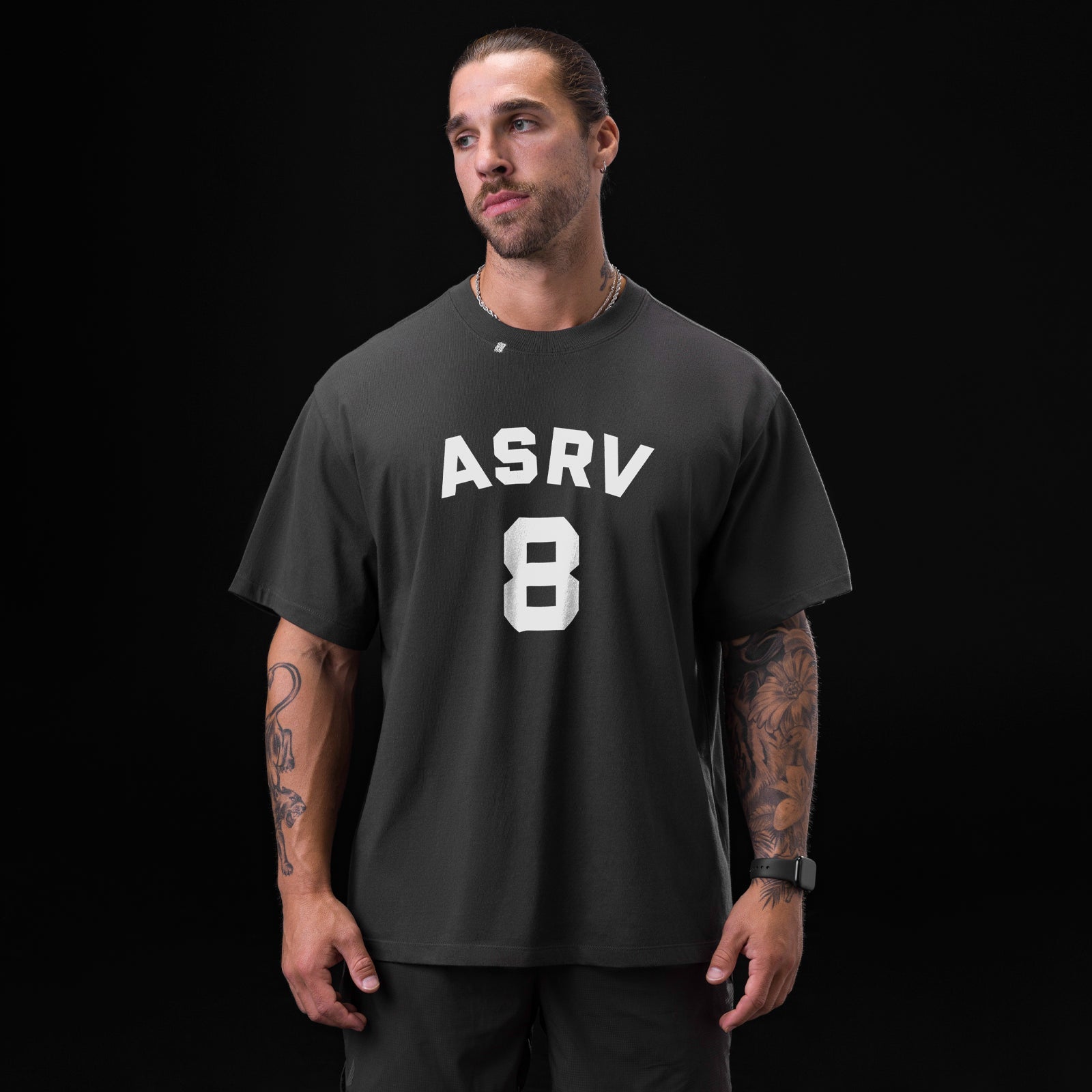 0797. Tech Essential™ Relaxed Tee - Space Grey "ASRV 8"