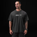 0797. Tech Essential™ Relaxed Tee - Space Grey "Brush Stroke"