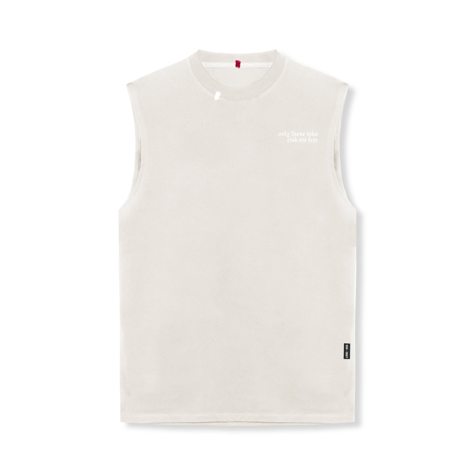 0807. Tech Essential™ Relaxed Cutoff - Stone/White "Brush Wings/ASRV"