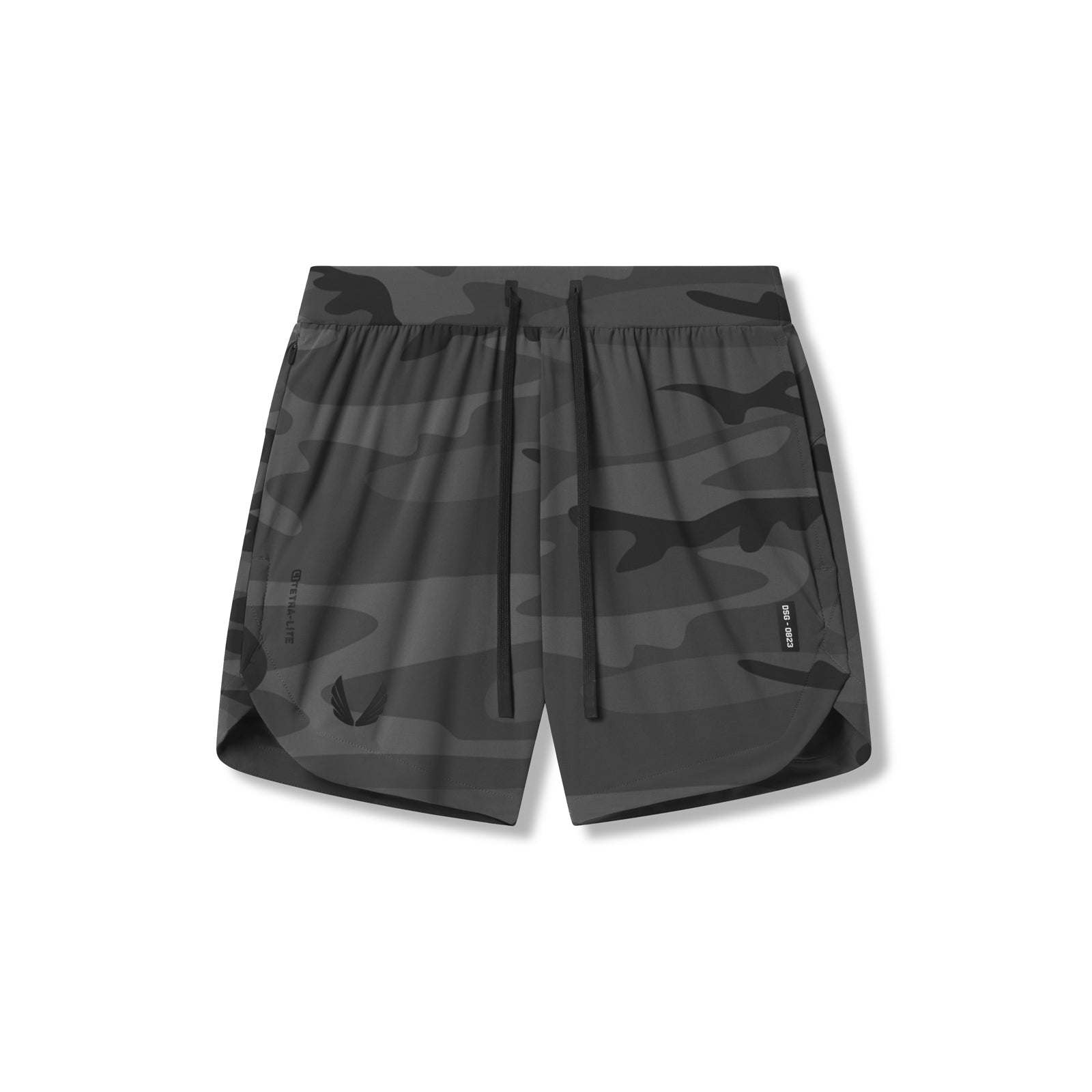 0823. Tetra-Lite® 7" Linerless Short - Black Camo "Wings"