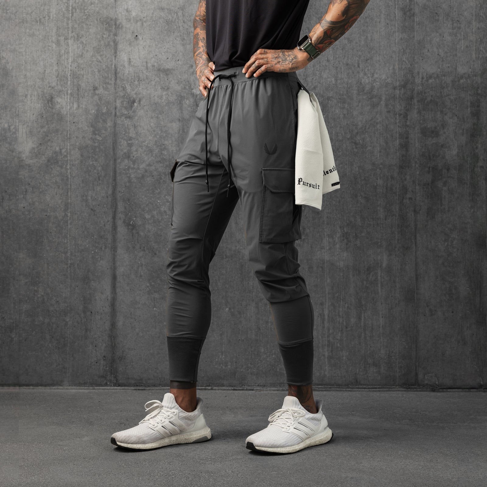 0825. Tetra-Lite® Cargo High Rib Jogger - Space Grey