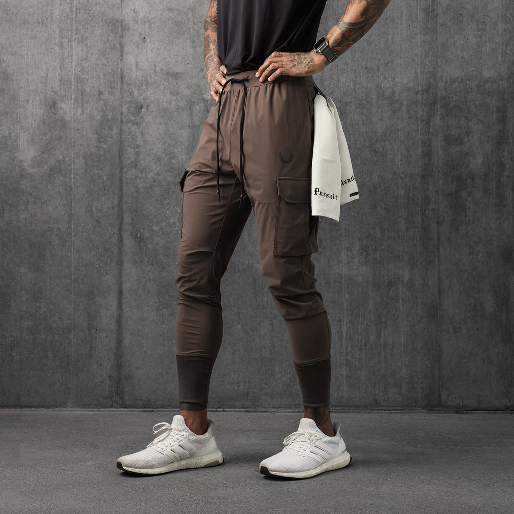 0825. Tetra-Lite® Cargo High Rib Jogger - Deep Taupe