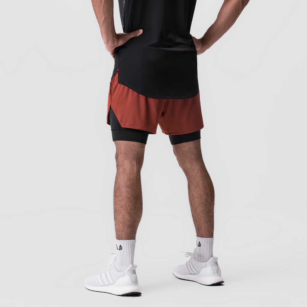 0828. AeroSilver® 5" Liner Short - Brick "Classic"/Black
