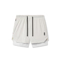 0828. AeroSilver® 5" Liner Short - Ivory Cream "Wings"/White