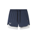 0828. Silver-Lite™ 5" Liner Short - Navy "Wings"/White