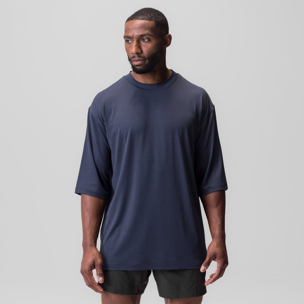 0841. 3D-Lite® 2.0 3/4-Sleeve Oversized Tee - Navy "OTWR"