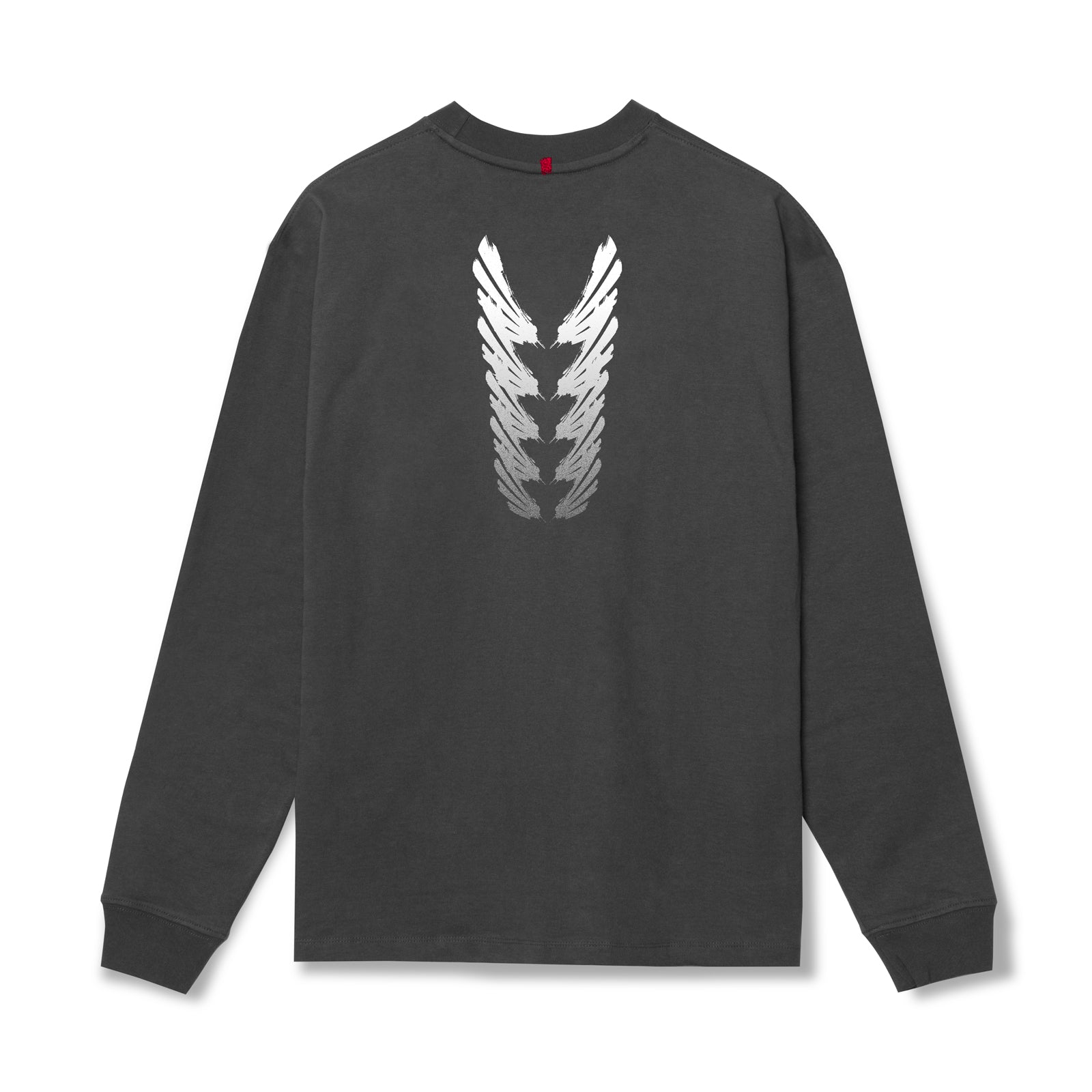 0851. Tech Essential™ Relaxed Long Sleeve - Space Grey "Brush Stroke"