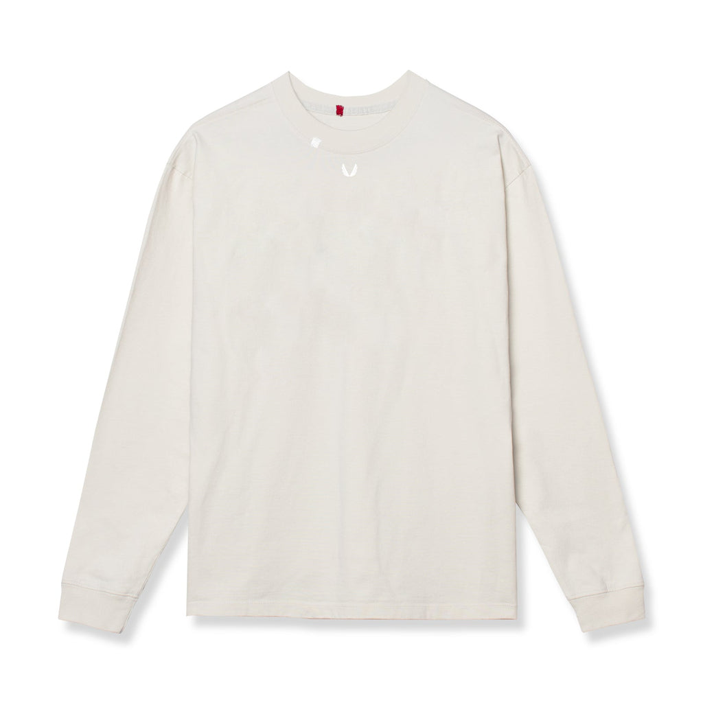 0851. Tech Essential™ Relaxed Long Sleeve - Stone/White "OTWR"