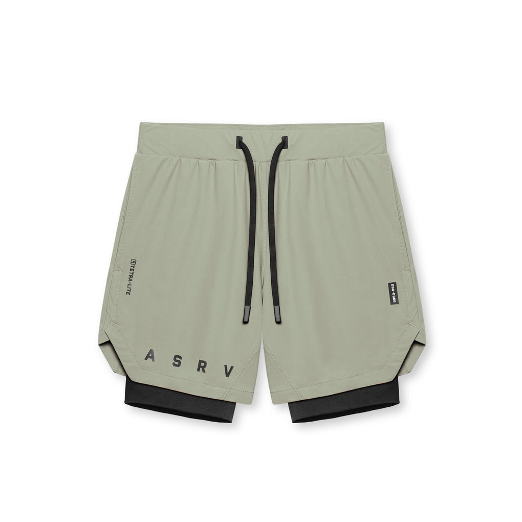 0866. Tetra-Lite® 7" Liner Short - Sage "ASRV"/Black