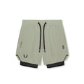 0866. Tetra-Lite® 7" Liner Short - Sage "Wings"/Black