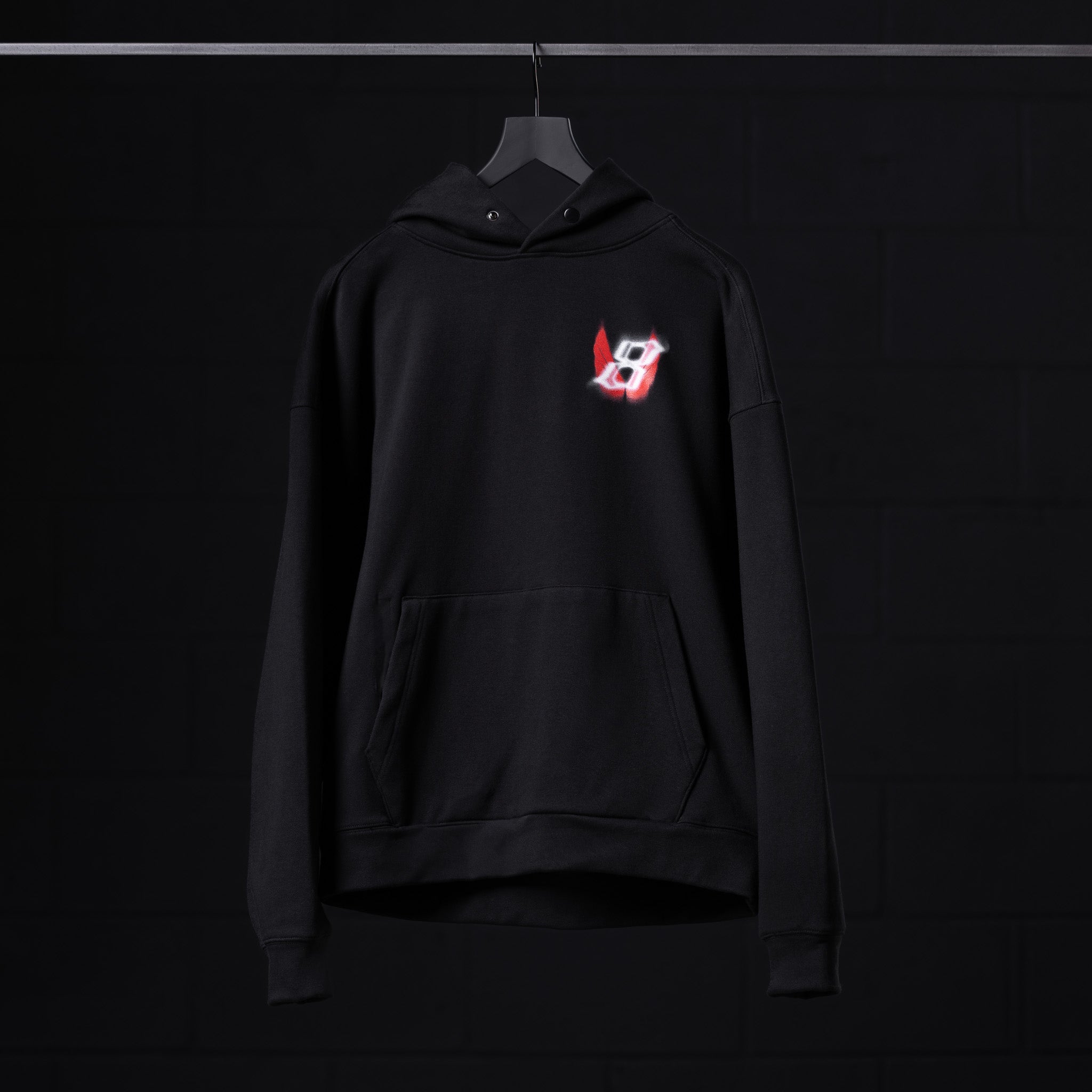 0874. Tech-Terry™ Zip Pocket Hoodie - Black "Infinite Mindset"
