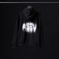 0874. Tech-Terry™ Zip Pocket Hoodie - Black "Motion Blur"