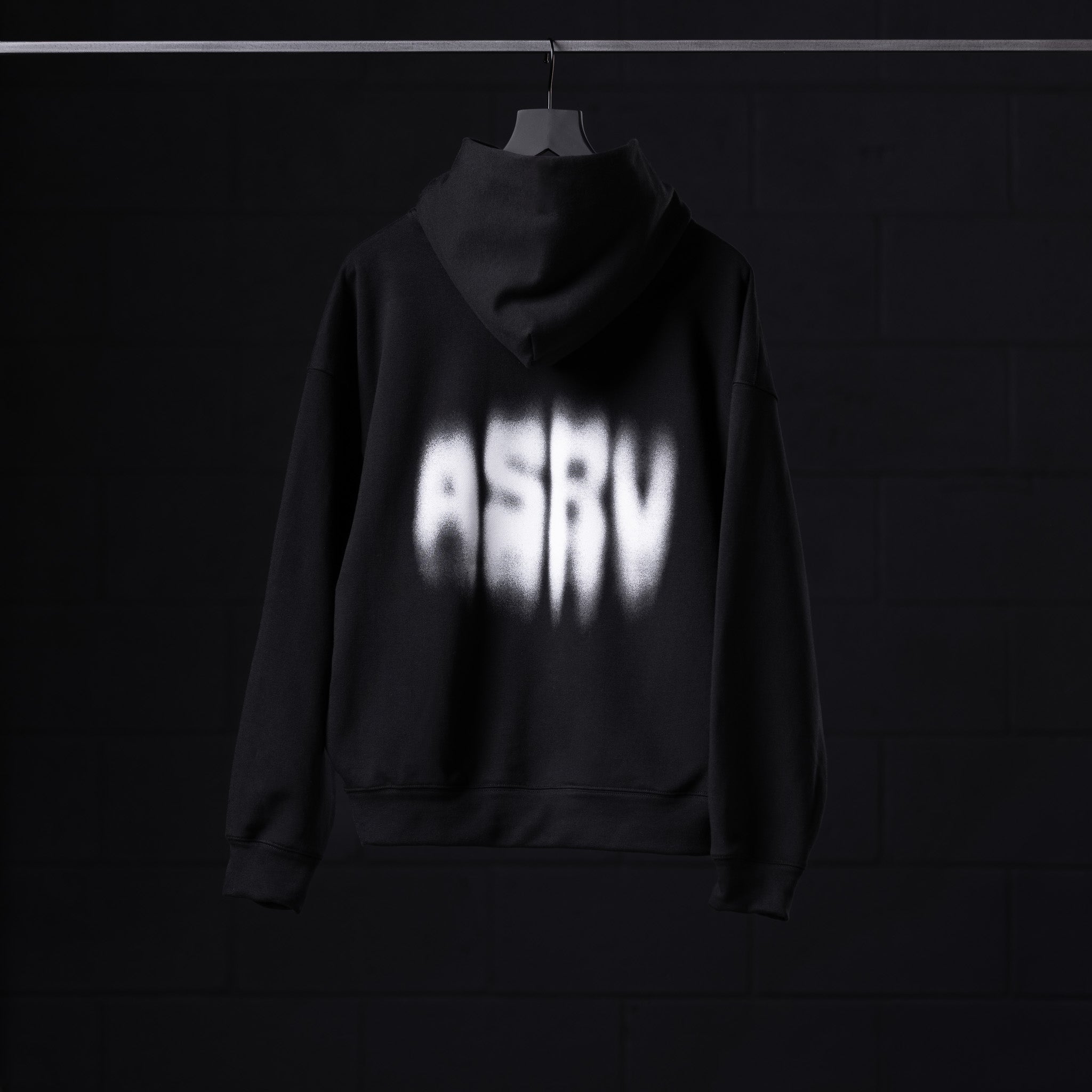 0874. Tech-Terry™ Zip Pocket Hoodie - Black "Motion Blur"