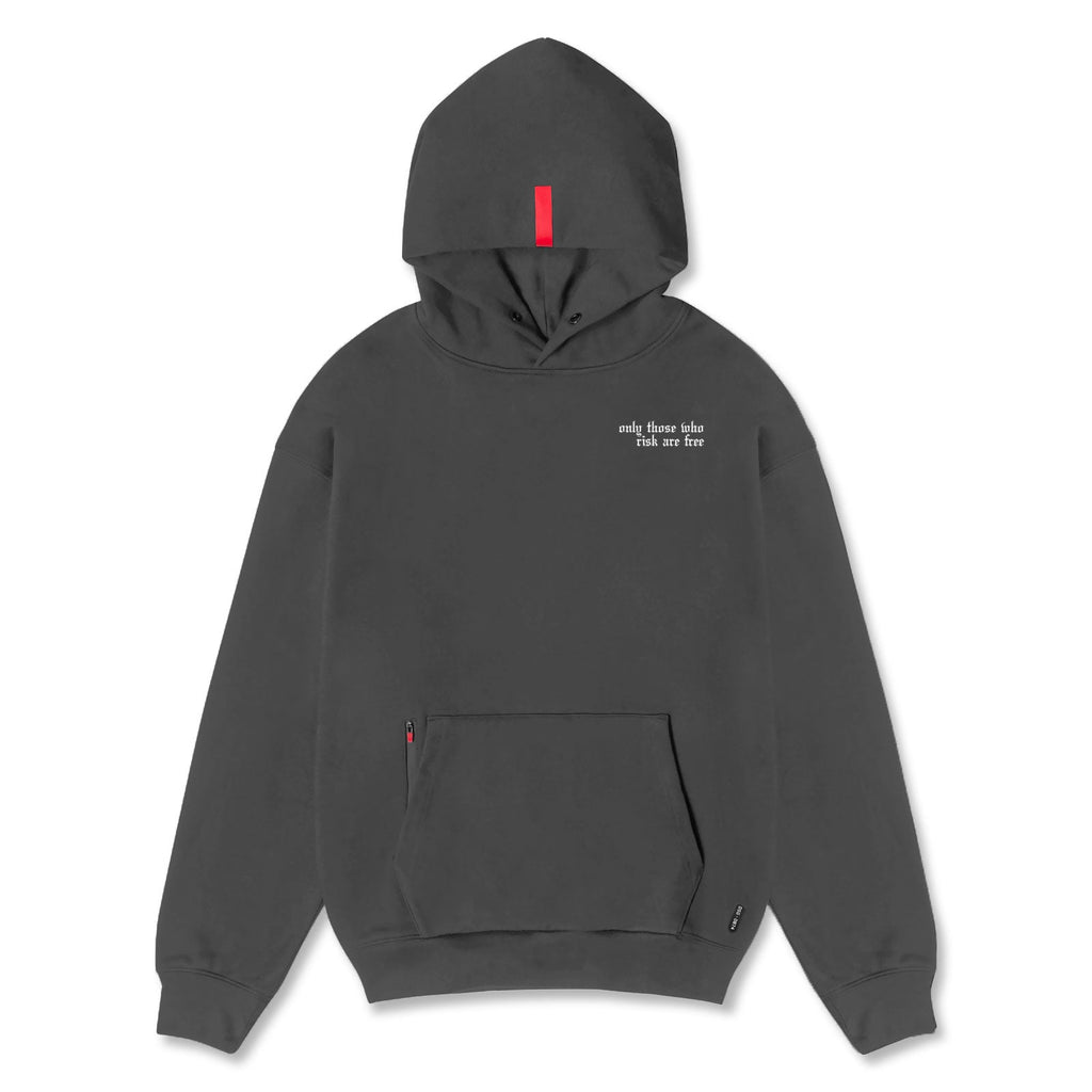 0874. Tech-Terry™ Zip Pocket Hoodie - Space Grey/White "Brush Wings/ASRV"