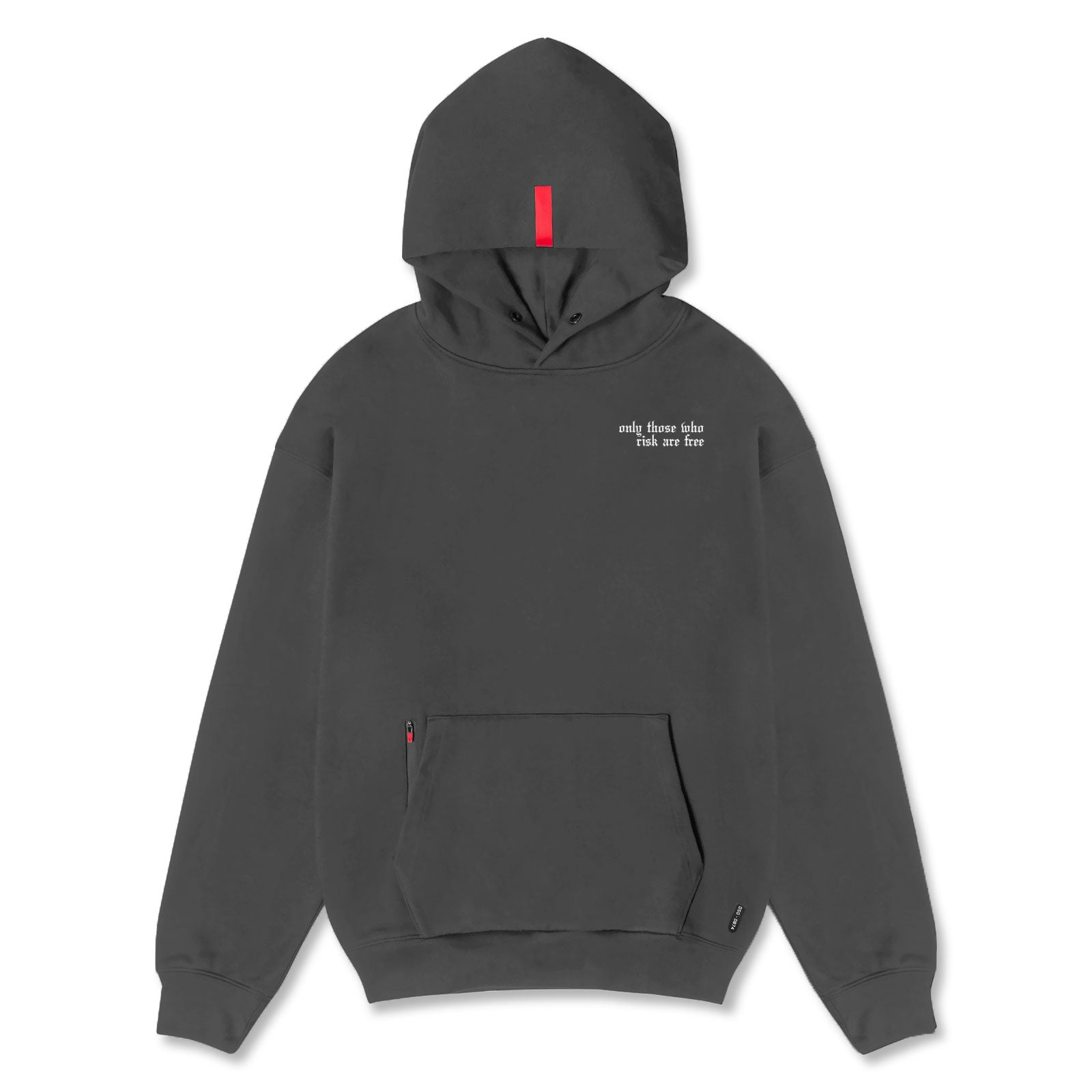 0874. Tech-Terry™ Zip Pocket Hoodie - Space Grey/White "Brush Wings/ASRV"