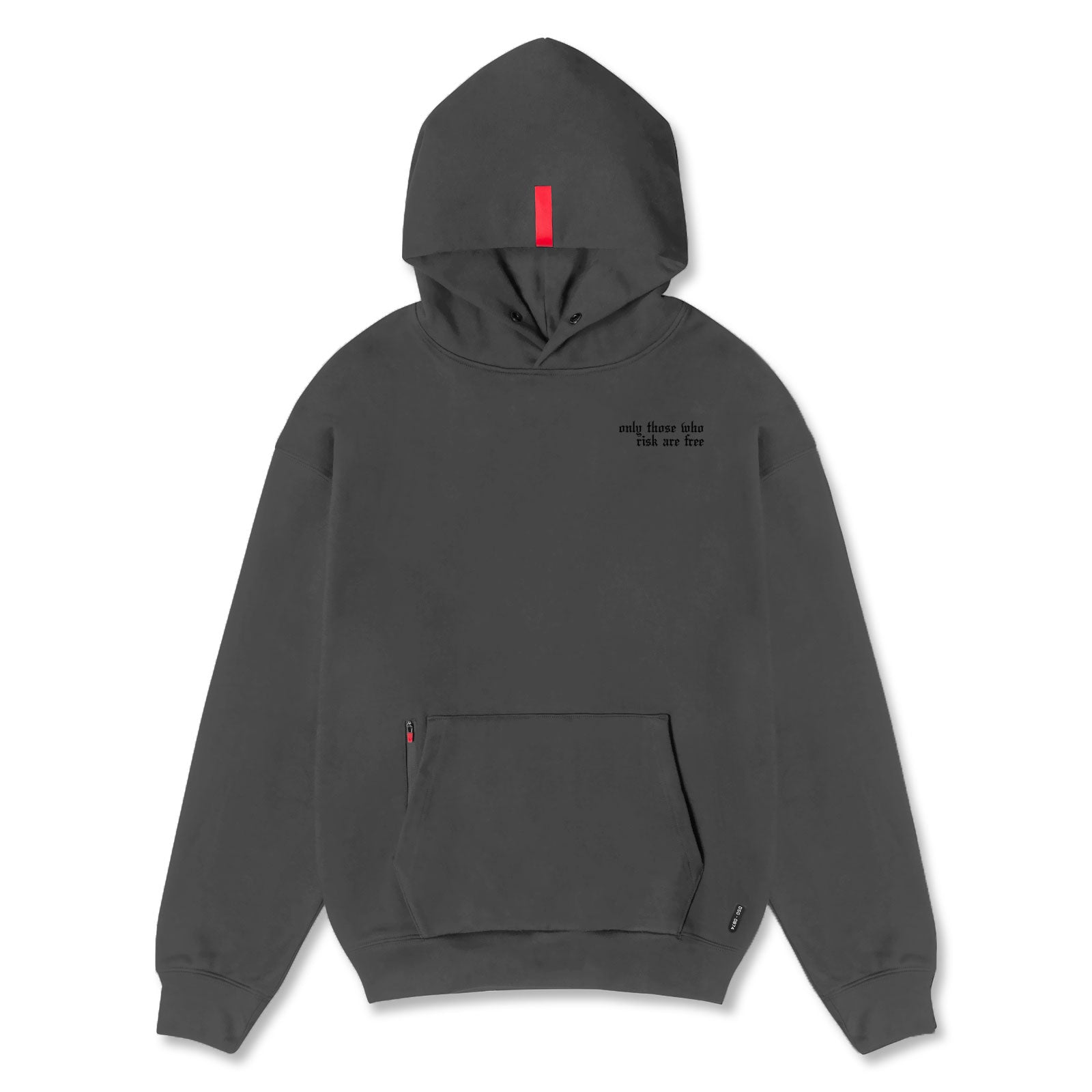 0874. Tech-Terry™ Zip Pocket Hoodie - Space Grey/Black "Brush Wings/ASRV"