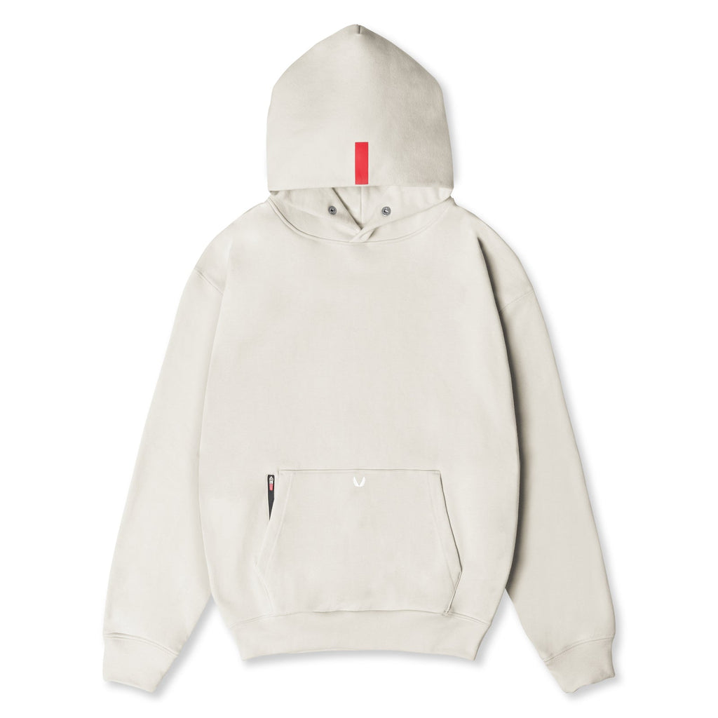 0874. Tech-Terry™ Zip Pocket Hoodie - Stone/White "OTWR"