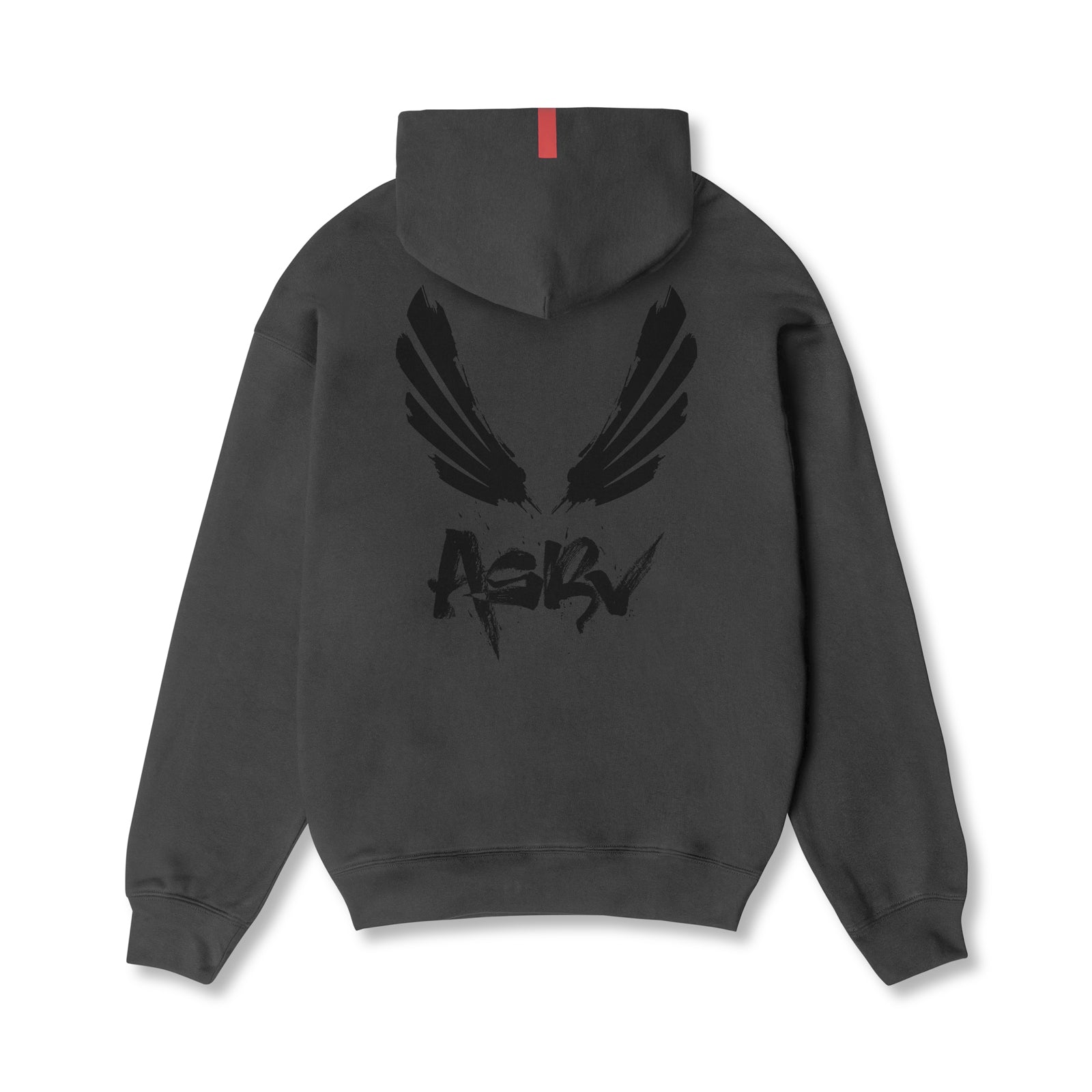 0874. Tech-Terry™ Zip Pocket Hoodie - Space Grey/Black "Brush Wings/ASRV"