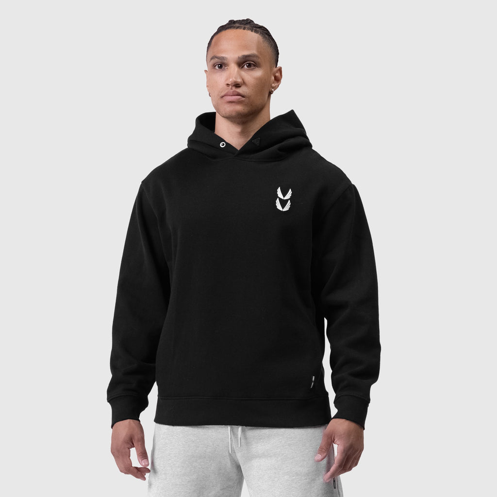 0920. Tech Essential™ Distressed Hoodie - Black