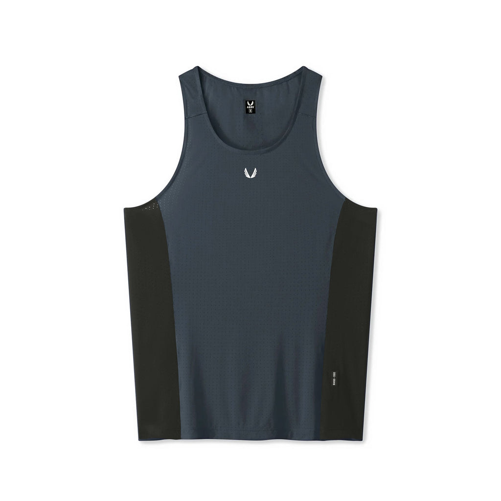 0949. Laser-Vent™ Singlet Tank - Navy/Black