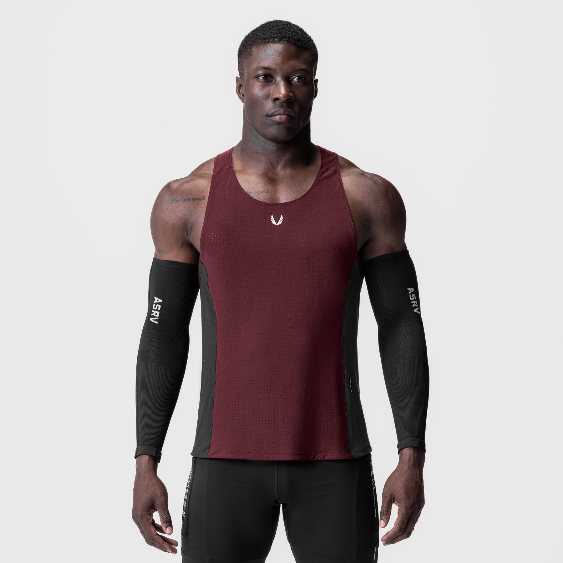 0949. Laser-Vent™ Singlet Tank - Crimson/Black