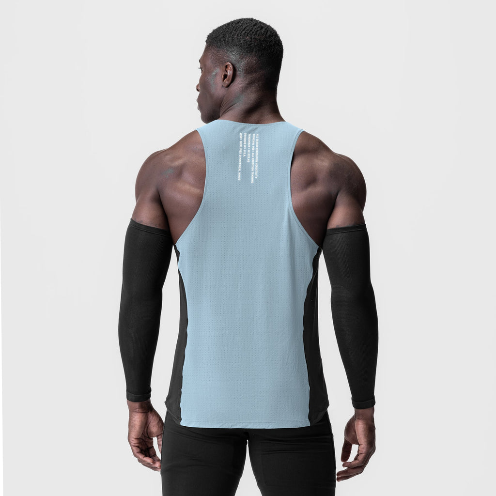 0949. Laser-Vent™ Singlet Tank - Light Sky/Black