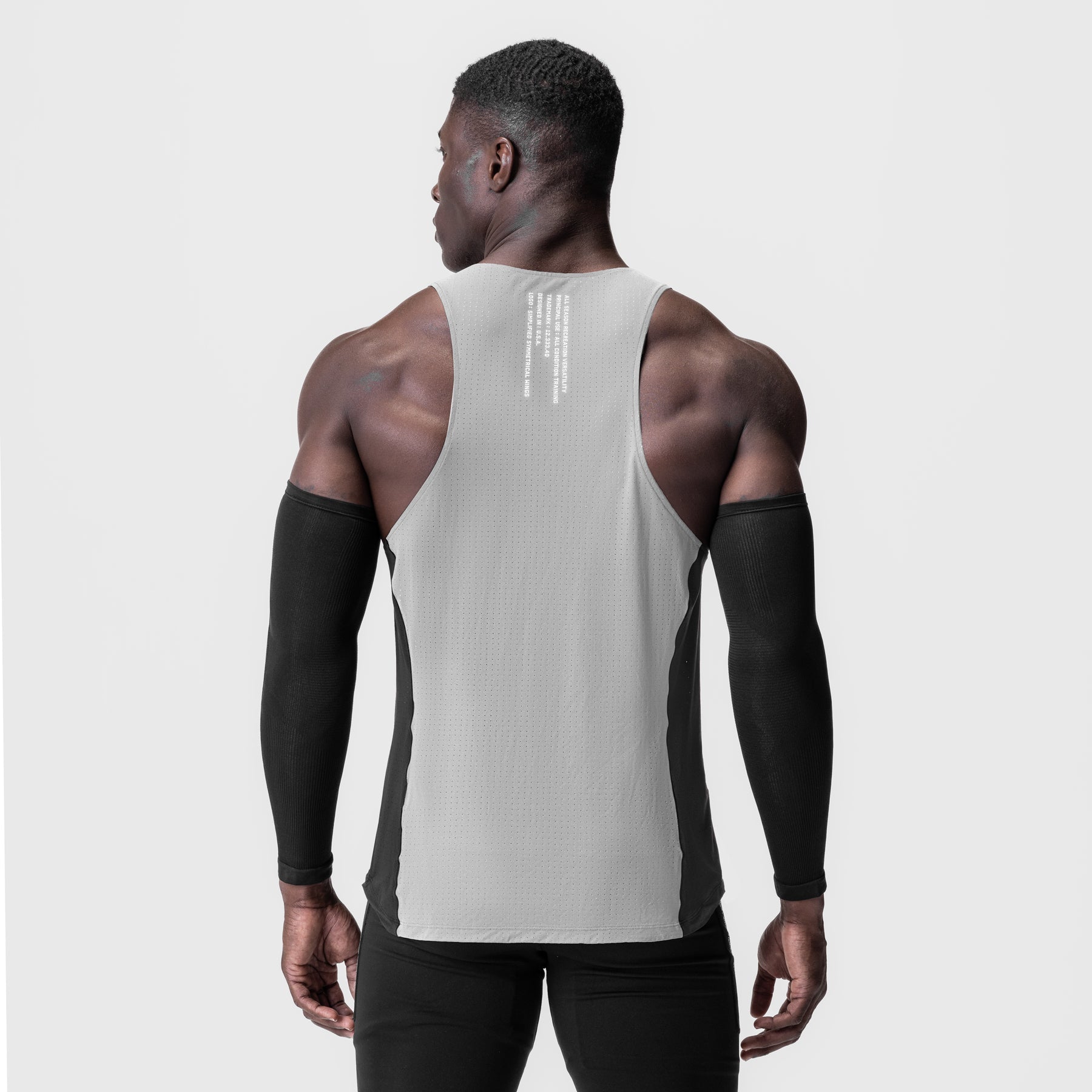 0949. Laser-Vent™ Singlet Tank - Slate Grey/Black