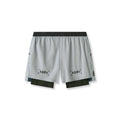0951. Aerotex™ 4" High Split Liner Short - Slate Grey