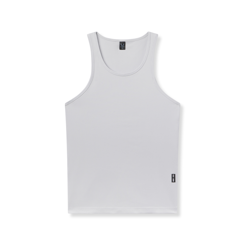 0986. Creora® Tech Ribbed Tank - Light Grey