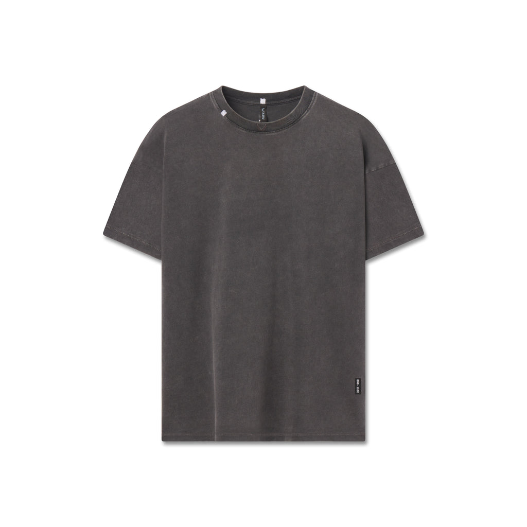 1102. Distressed Relaxed Tee - Black