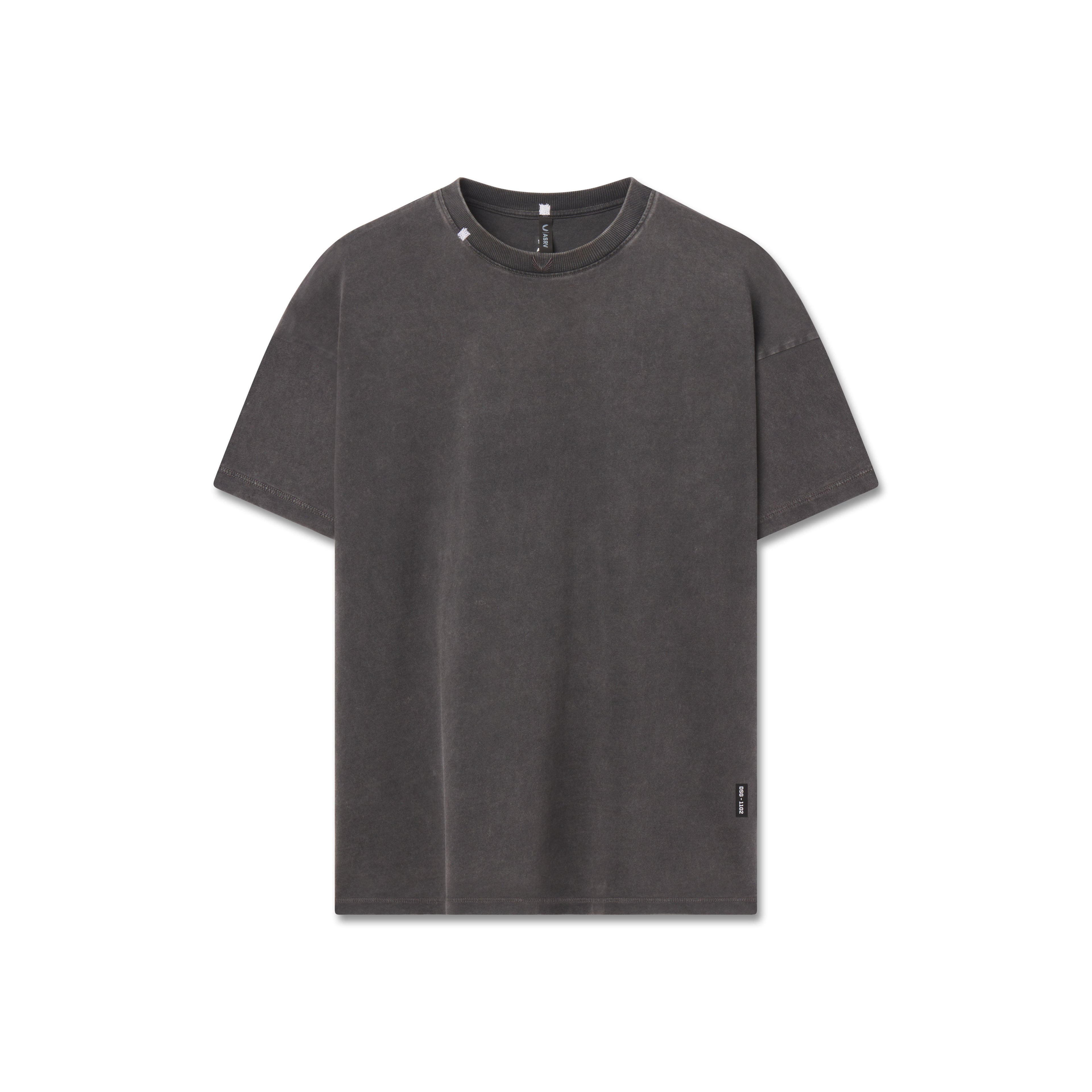 1102. Distressed Relaxed Tee - Black