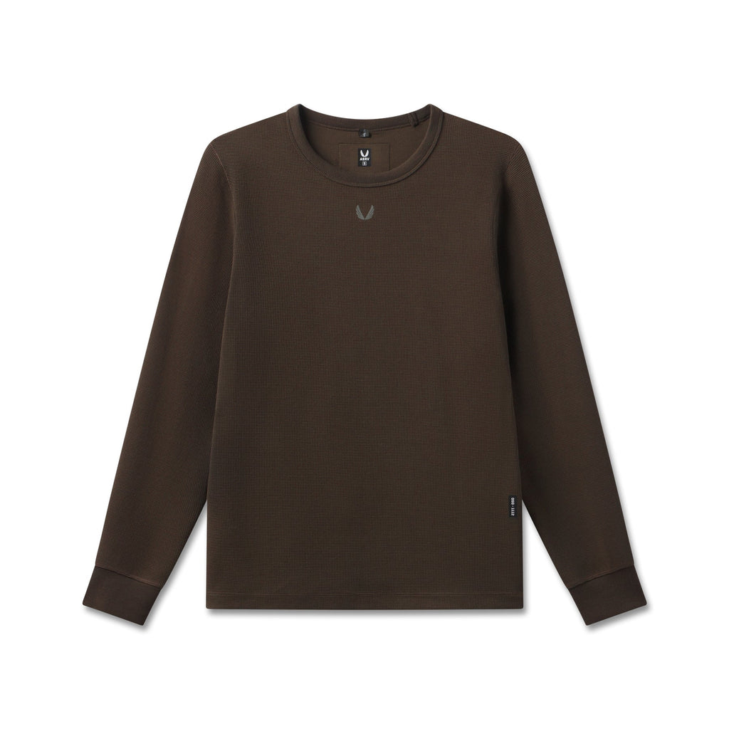1112. Waffle Knit Longsleeve - Dark Earth
