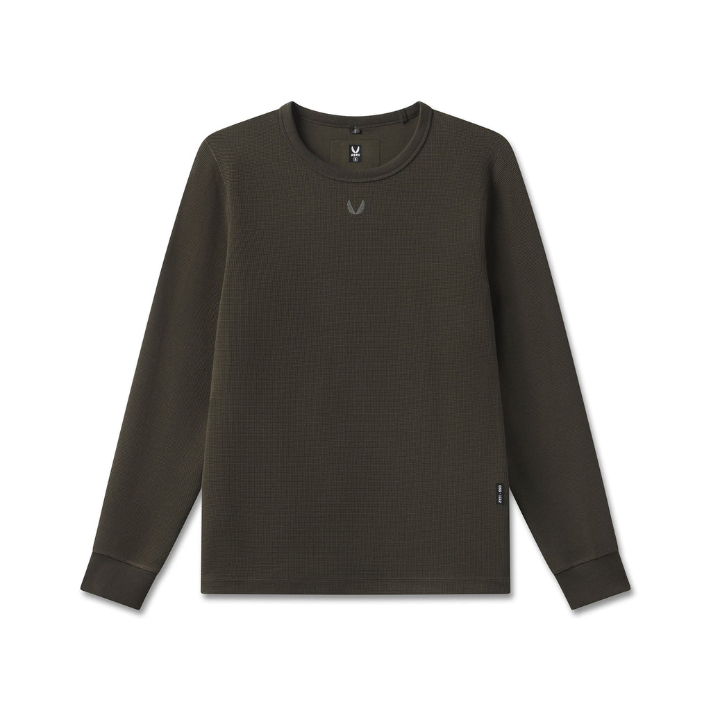1112. Waffle Knit Longsleeve - Olive
