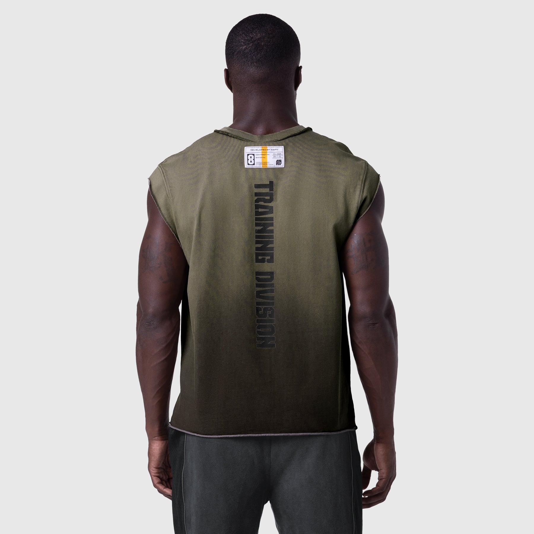 1115. Tech Essential™ Cap Shoulder Cutoff - Olive Sun Fade