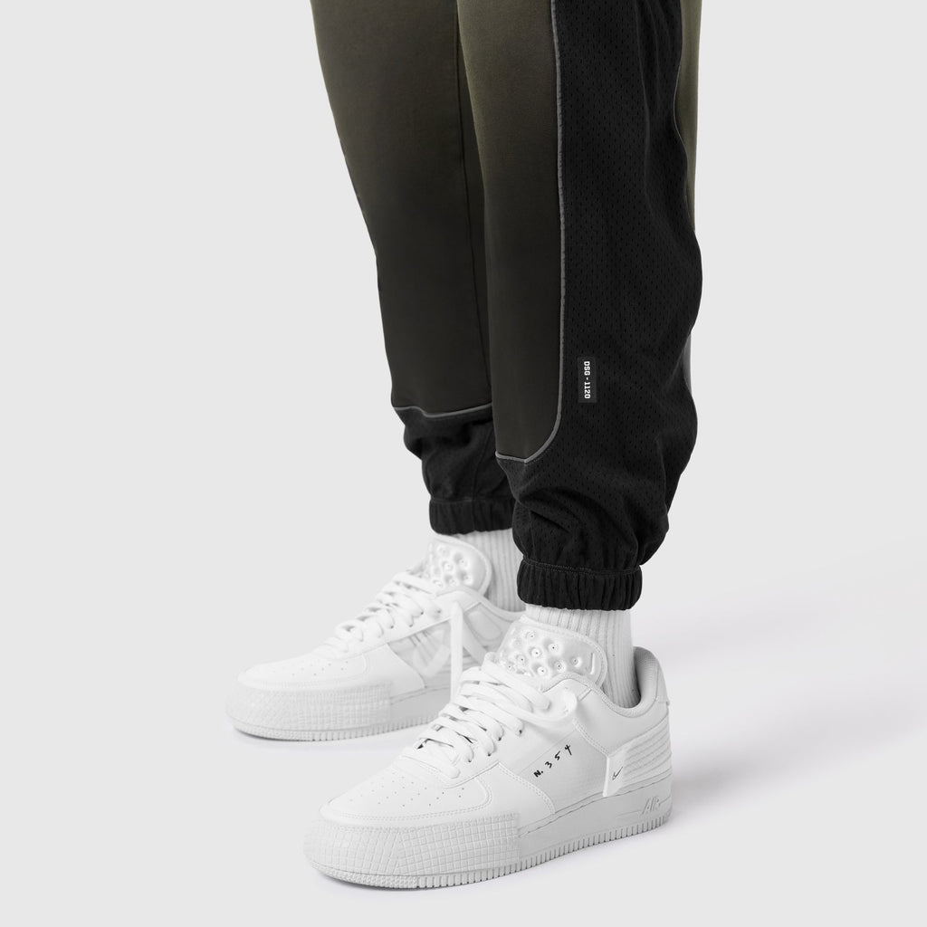 1120. Tech-Terry™ Mesh Panel Sweats - Olive "Blade TD"
