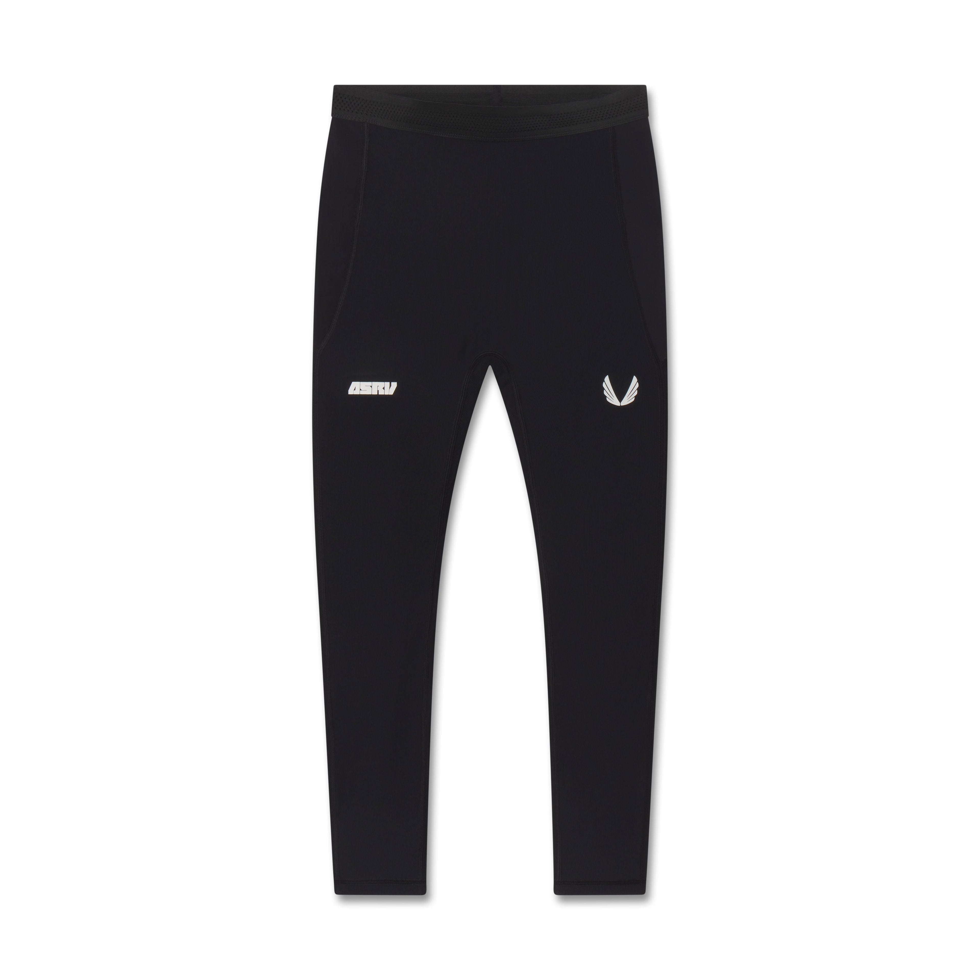 1146. Lycra® Ribbed Running Tight - Black