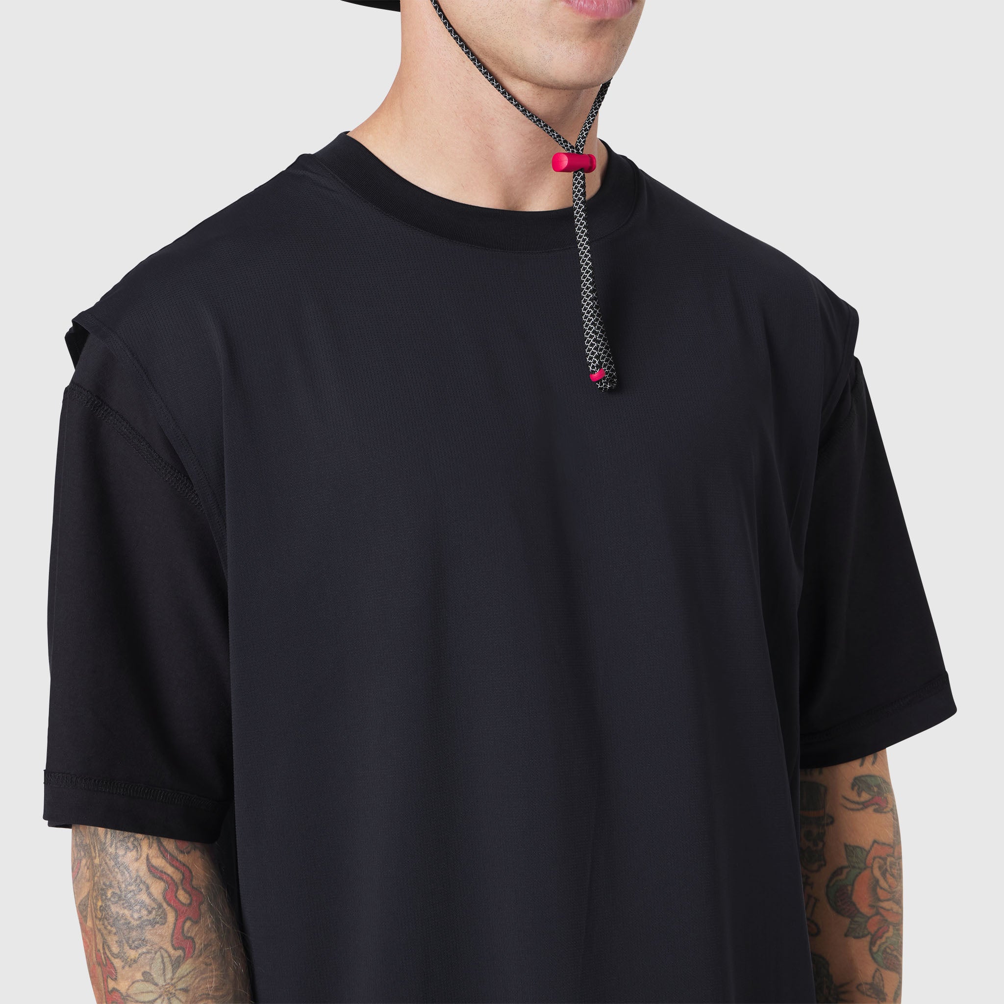 1186. SUPIMA® Ice-Skin™ Reversible Tee - Black/Black
