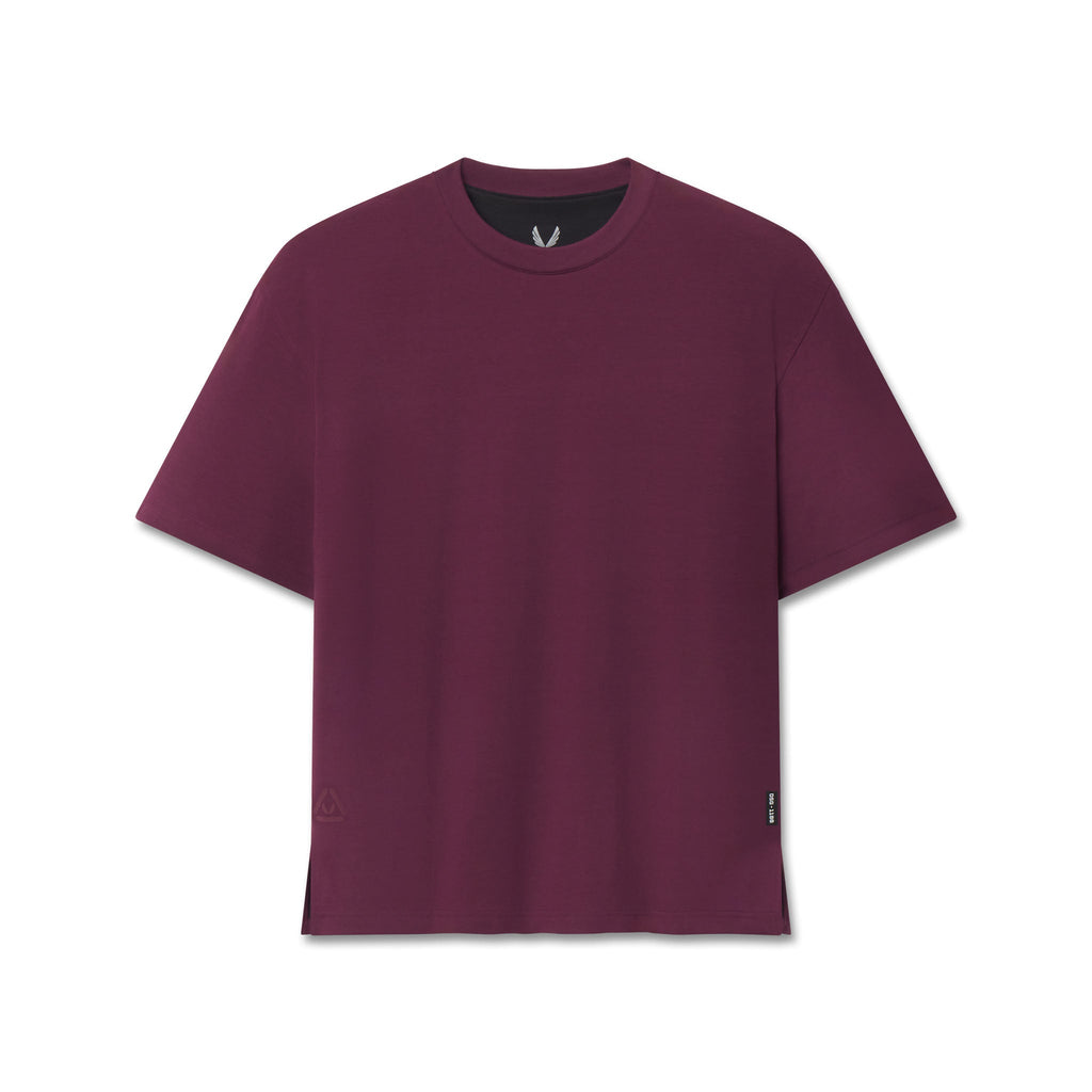 1186. SUPIMA® Ice-Skin™ Reversible Tee - Merlot/Black