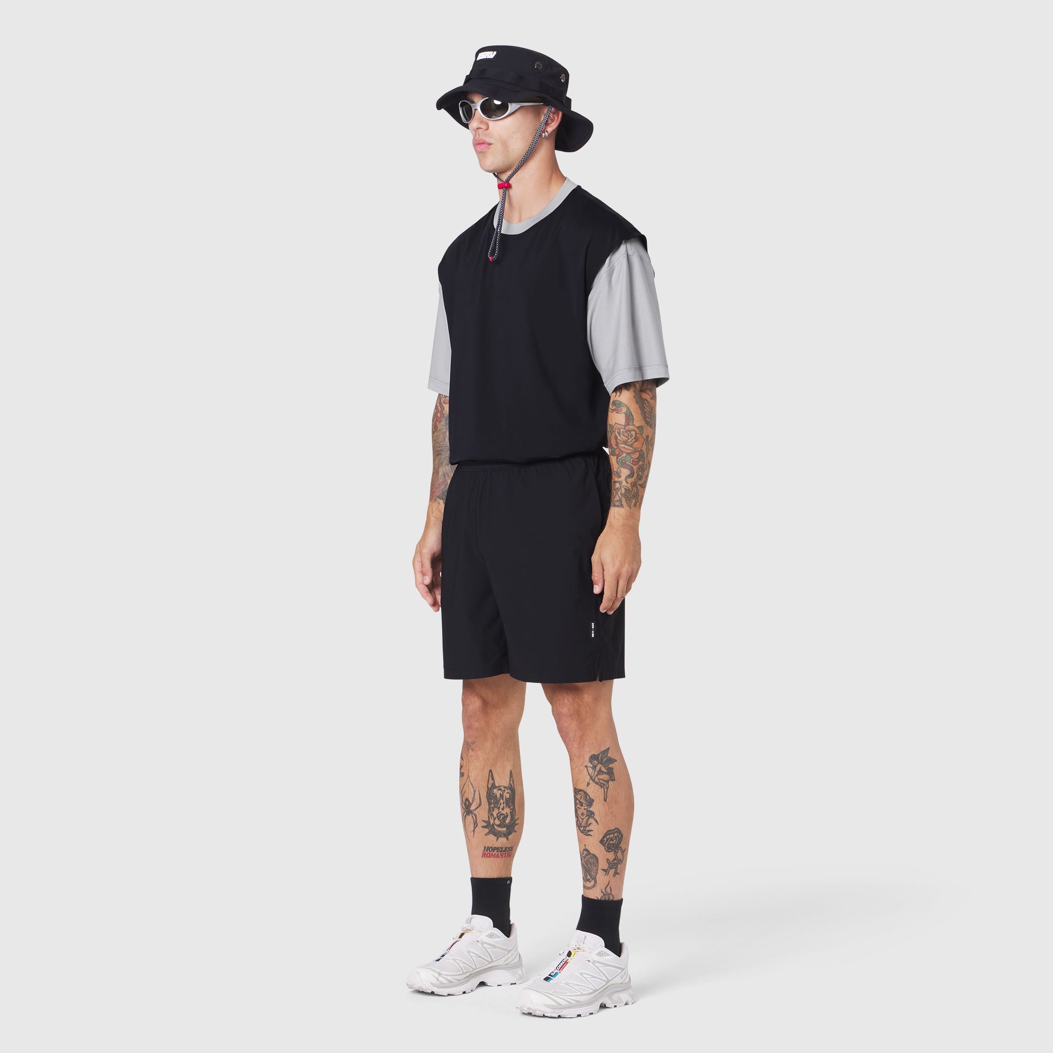 1186. SUPIMA® Ice-Skin™ Reversible Tee - Slate Grey/Black