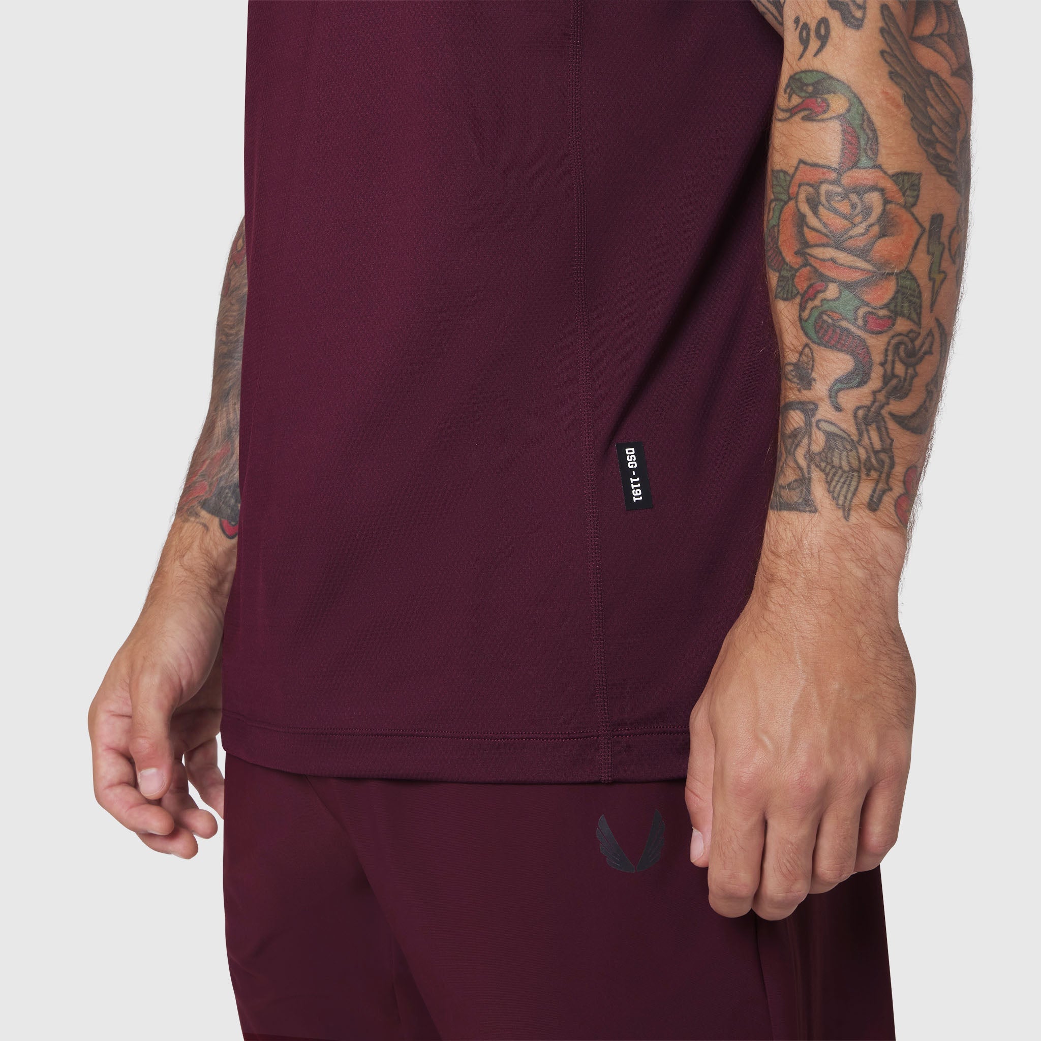 1191. AEROSILVER® UPF50+ Run Tee - Merlot