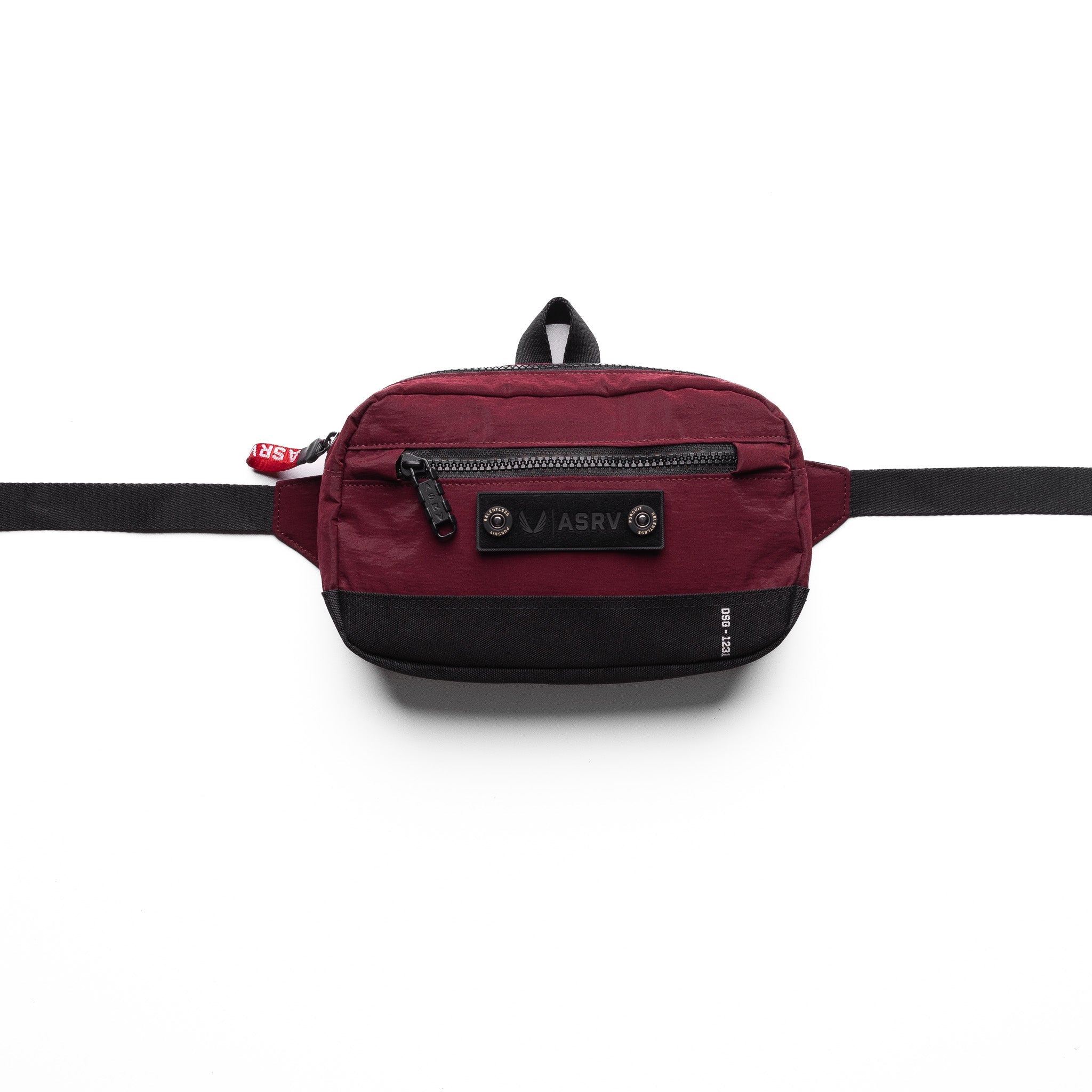 1231. Ripstop Crossbody Bag - Crimson